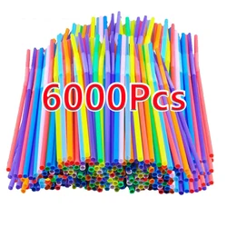 50-6000PCS Top Colorful & Black Drinking Straws cocktail Straw Beverage Straw Bar Party Wedding Kitchen Cola pajitas Wholesale