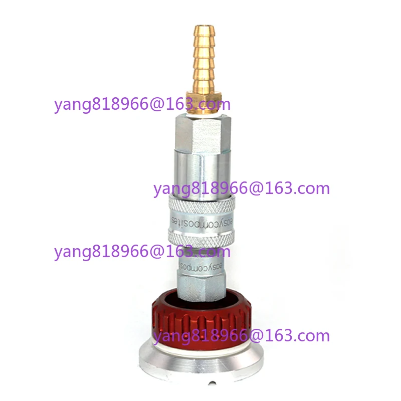 

Vacuum valve nozzle self sealing metal Reusable Vacuum Bag Connector for Prepreg Vacuum Process Carbon fiber resin infusion