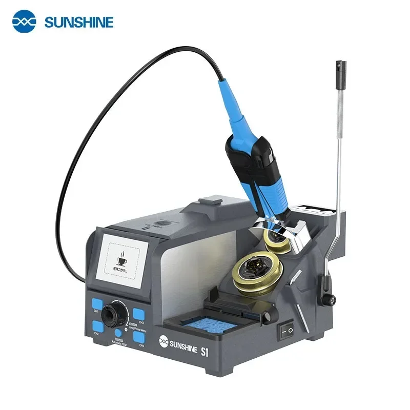 SUNSHINE S1 Electric Soldering Iron Station Precision Tweezers for Mobile Phone Motherboard PCB Repair Welding Desoldering Tools