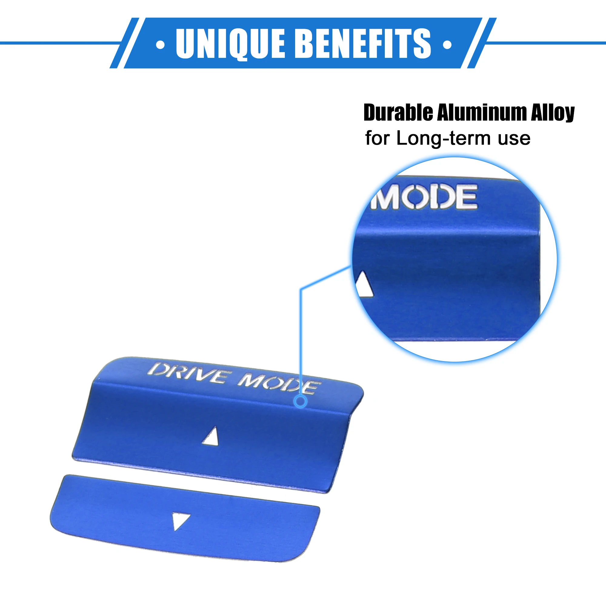 UXCELL 6 قطعة وحدة التحكم المركزية للسيارة الإلكترونية فرملة اليد وضع محرك التبديل غطاء أزرار الكسوة متوافق مع هوندا CR-V 2023 الأزرق