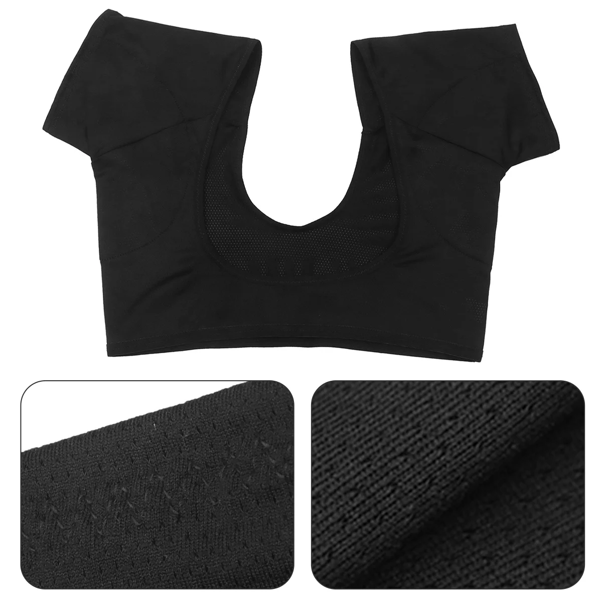 Chaleco con almohadilla para el sudor en las axilas, camiseta interior de manga corta para mujer, transpirable, agradable para la piel, para 12 LICRA, 88% poliéster