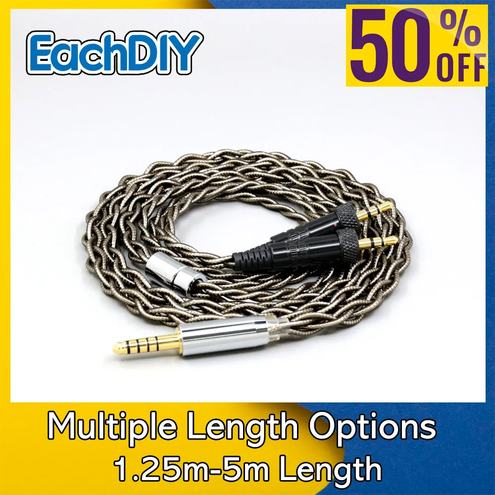 

99% Pure Silver Palladium + Graphene Gold Earphone Shielding Cable For Sony MDR-Z1R MDR-Z7 MDR-Z7M2 With Screw To Fix LN008210