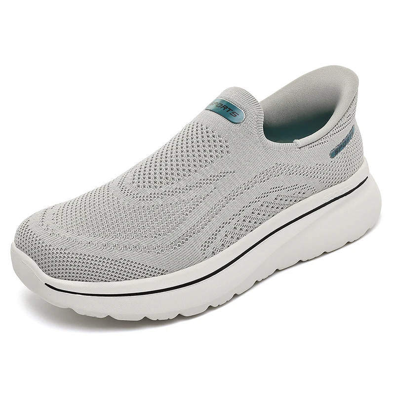 Men Women Slip on Walking Shoes Breathable Mesh Knit Loafers Lightweight Non Slip Comfort Casual Sports Sneakers Walking