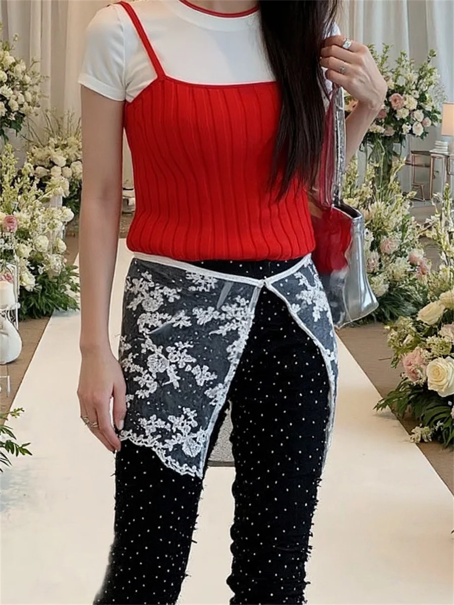 

Верхняя одежда Мини-кружевные юбки Y2K Женская одежда Весенняя шифоновая накидка Пляжная женская струящаяся легкая прозрачная свободная завязка для отпуска