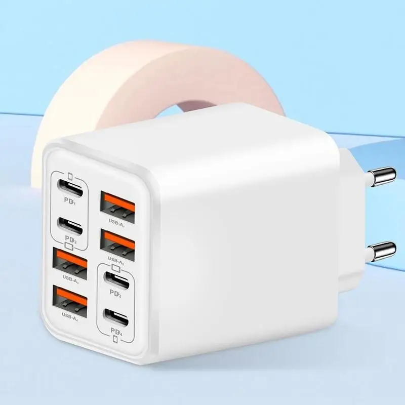 240W GaN USB C Charger 8 In 1 Fast Charging Power Adapter Portable for Family Travel Phone Laptop Charging view 6