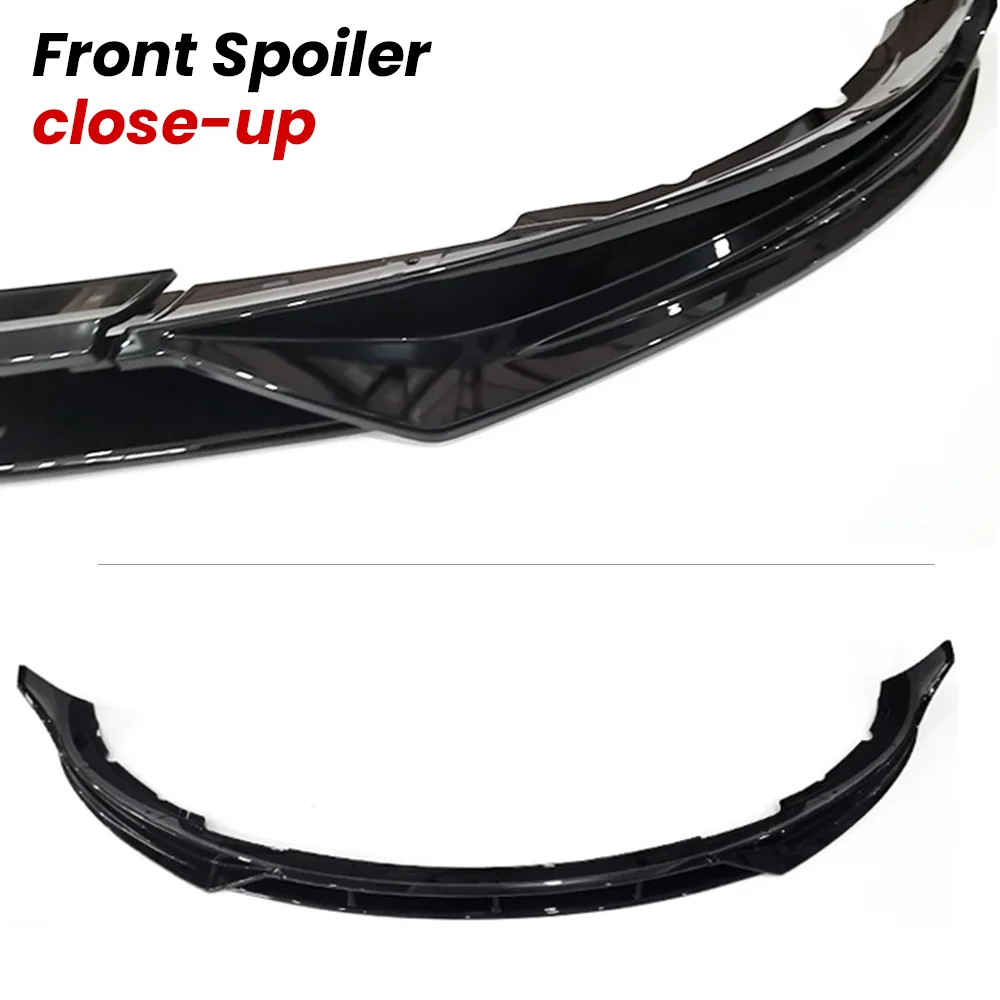 For Tesla Model 3 Y 2017- 2023 Body Kits Tunning Fast Aero Glossy Black Bumper Lip Rear Diffuser Spoiler Tuning Accessories