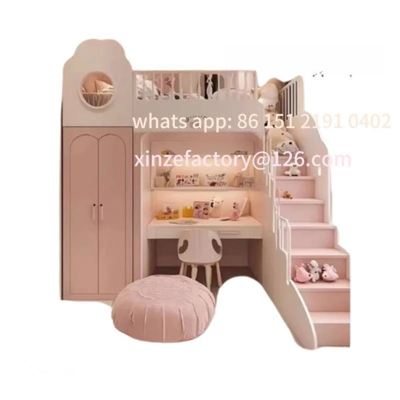 سلالم أطفال عادية قابلة للتخصيص X Luxuce سرير حماية فردي حديث للفتيات والأطفال سرير أميرة فردي كاماس إنفانتيل