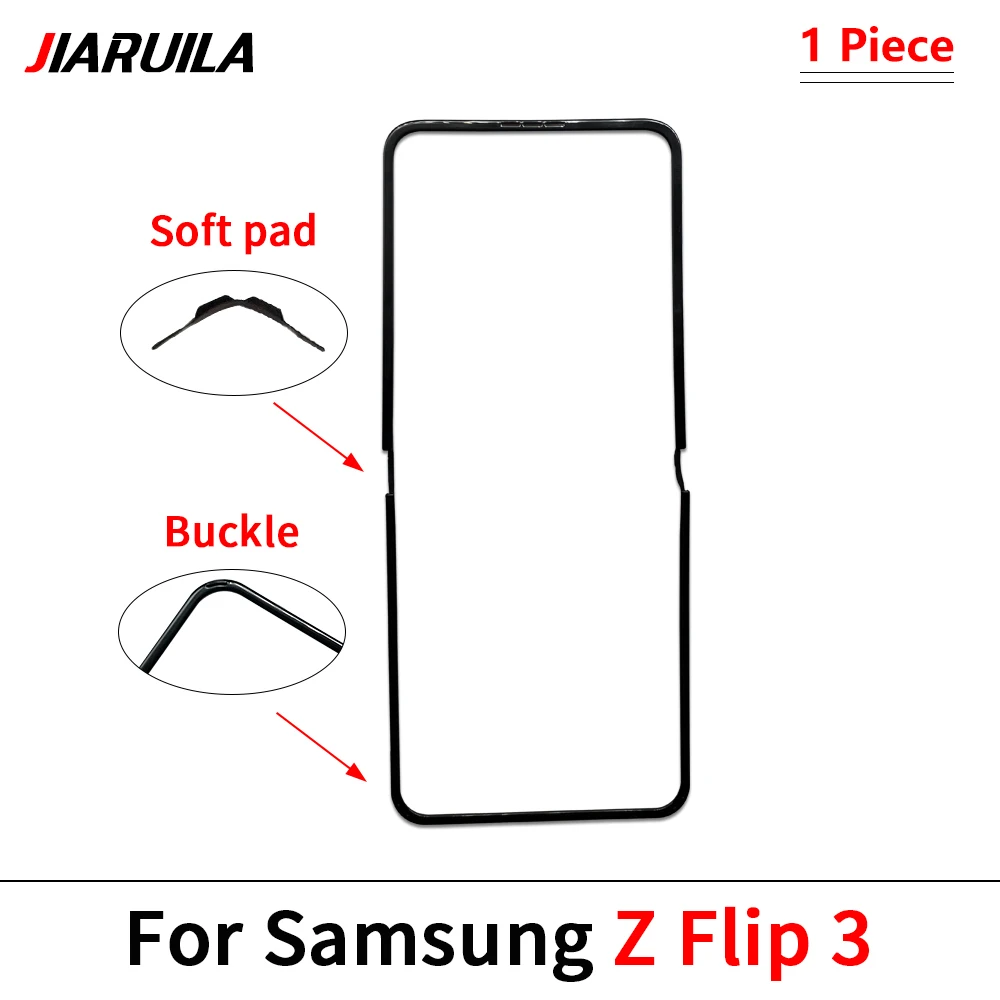 Middle Frame Stand Housing Bezel Replacement For Samsung Z Flip 3 4 5 Middle Frame + Buckle Solt Connect image 2