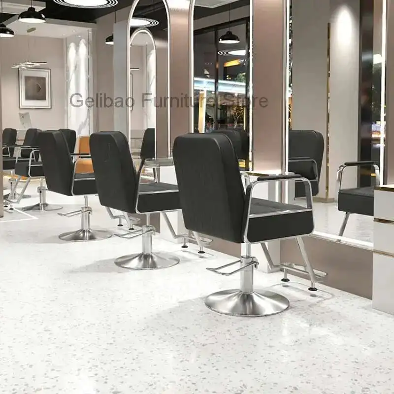 

Salon Styling Chair Red Barber Swivel Vanity Aesthetic Electric Professional Hairdressing Pedicure Manicure Cut Hair Scissors