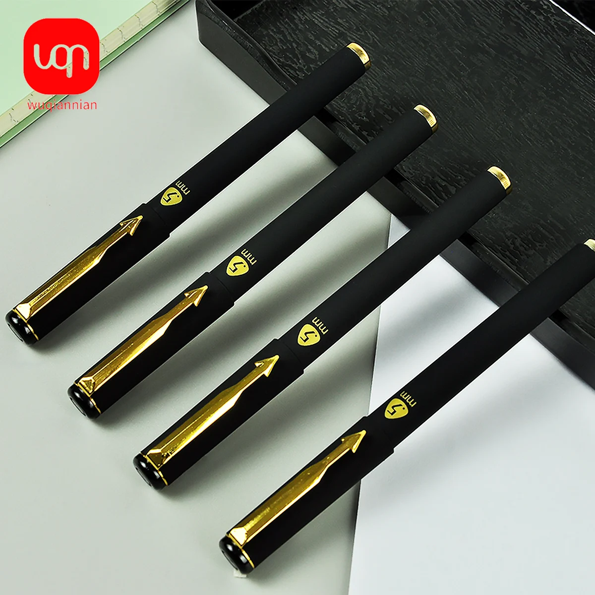 WQN-3/6/12PCS Matte Black Gel Pen, 0.5mm Smooth Writing,Black Ink,Examination-Specific Pen, Used For Art And Painting Supplies