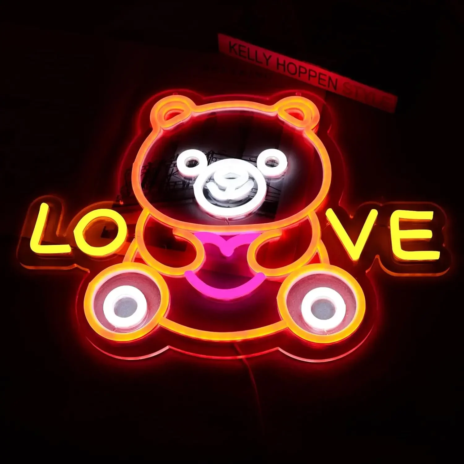 Teddy Bear Led Neon Light Sign USB Powered Aesthetics Neon Sign For Wall Decor Room Party Cute Wall Art Decor Birthday Gift