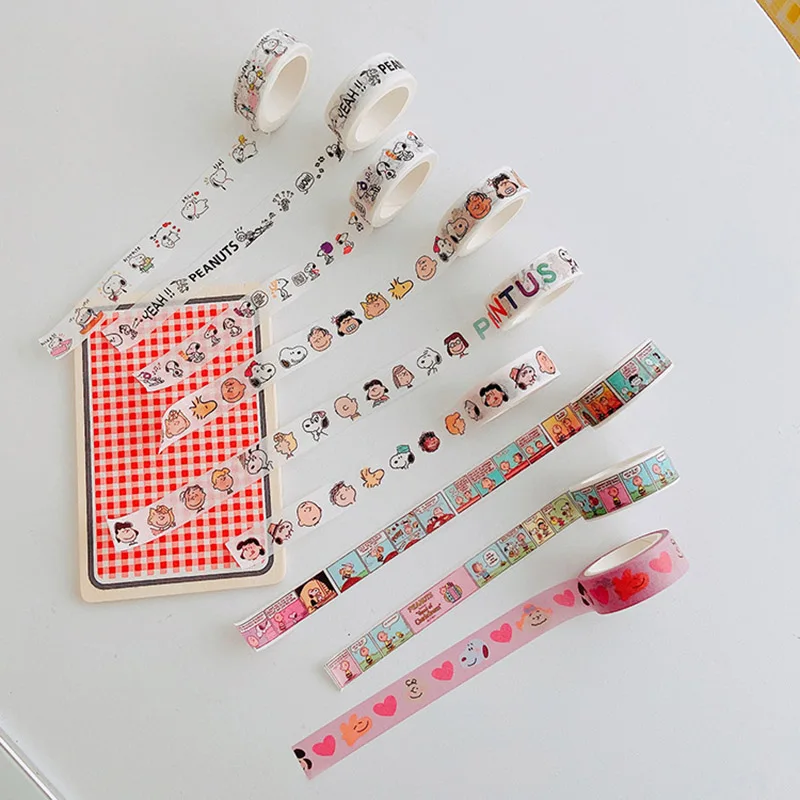 

5 м клейкая лента Snoopy, наклейка Kawaii, аппликация для справочника, индексные наклейки для ноутбука, украшения, офисные принадлежности, школьные канцелярские принадлежности, подарок