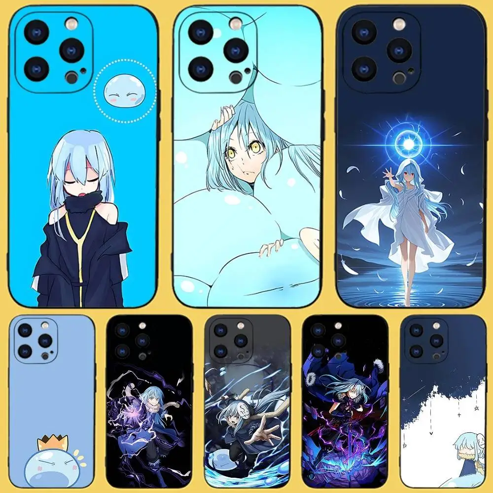 

Phone Case For iPhone 17,16,15,14,13,12,11,Pro,Max,Plus,X,XS,SE4,E,Mini,Soft S-Slime Anime R-Rimuru Black Case