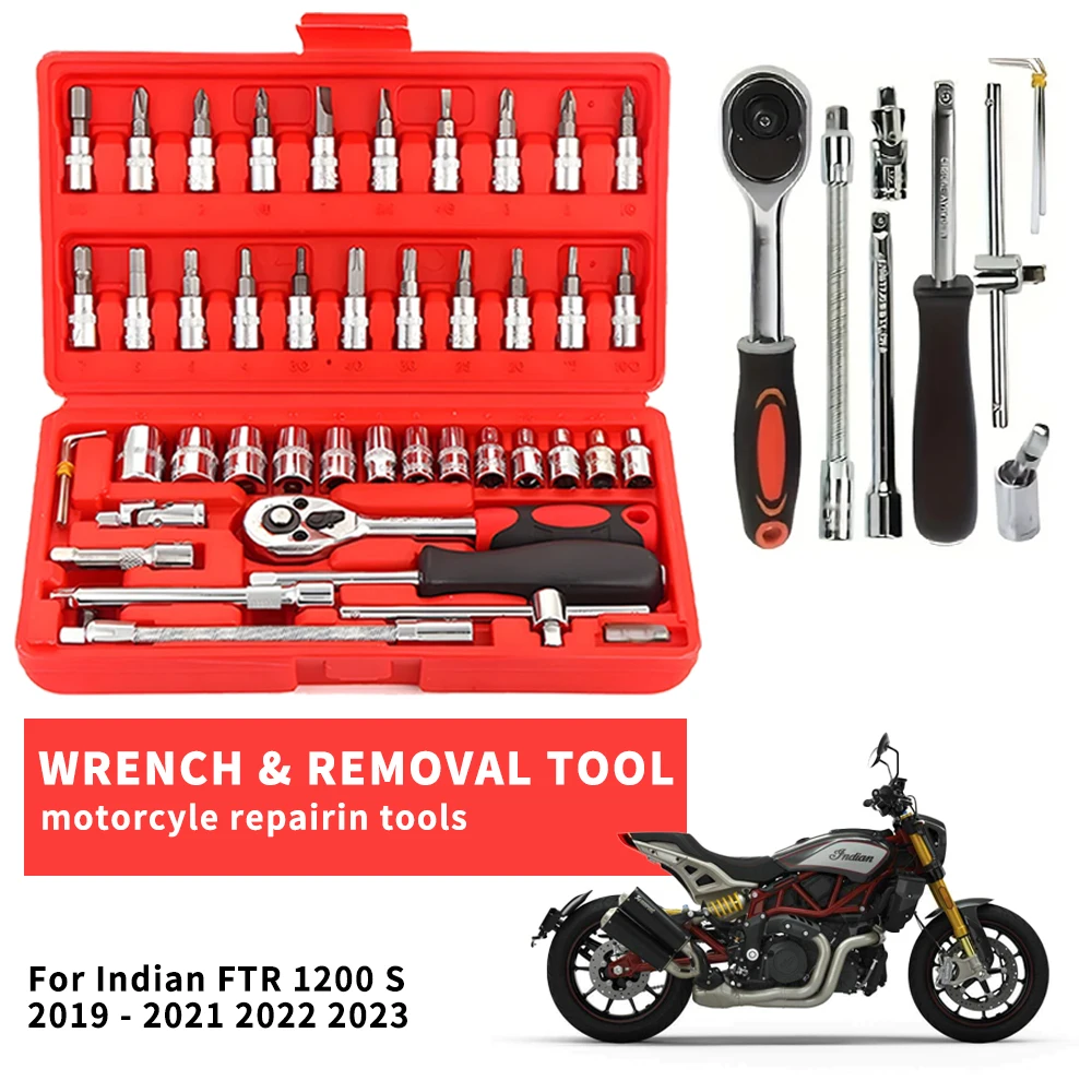 

For Indian FTR 1200 S 2019 - 2021 2022 2023 Wrench And Removal Tool Ratchet Wrench Key For motorcycle Repairing Tools