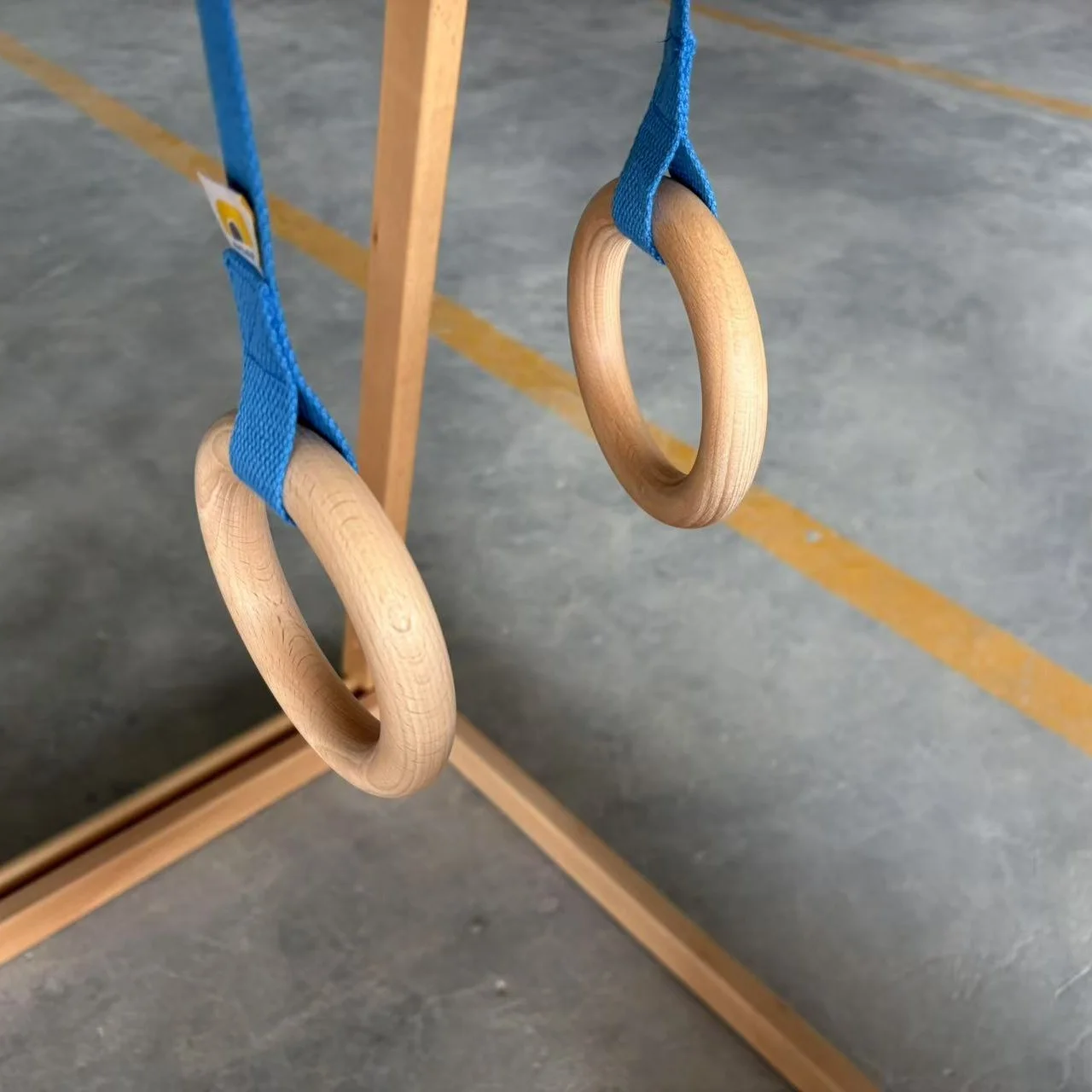 

Modern Design Wooden Rainbow Climbing Frame Indoor Playground Play Structure with Ladder Swing and Slide Activity Xiaowoniu