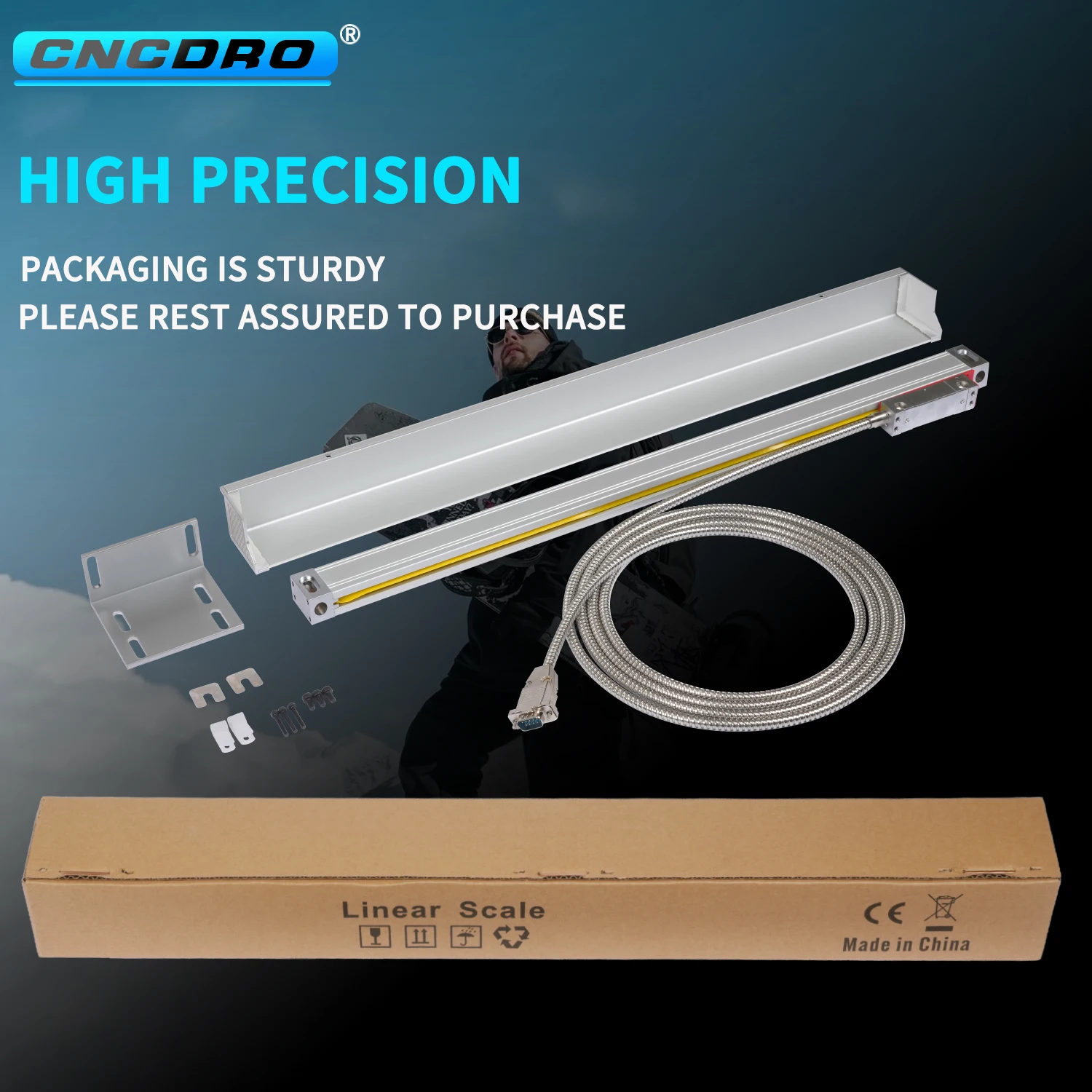 Precision Linear Scale Displacement Measuring Tool Stable Optical Linear Encoder Special for Milling & Lathe Equipment