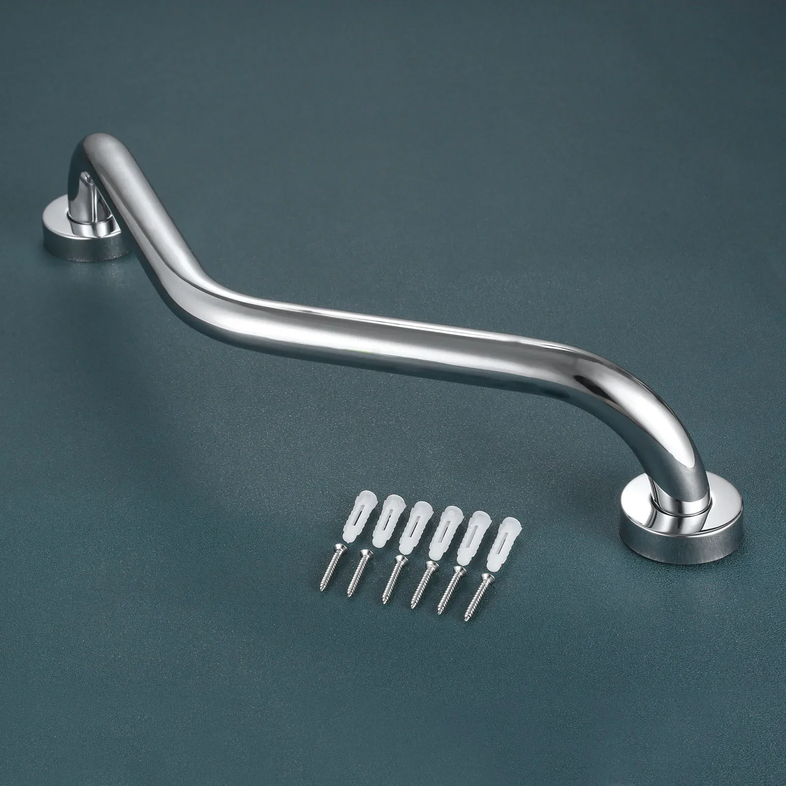 Bathroom Grab Bar Stainless Steel Durable Shower Bathtub Arc Handle Grip Bathroom Toilet Elderly Disabled Safe Facility Helper