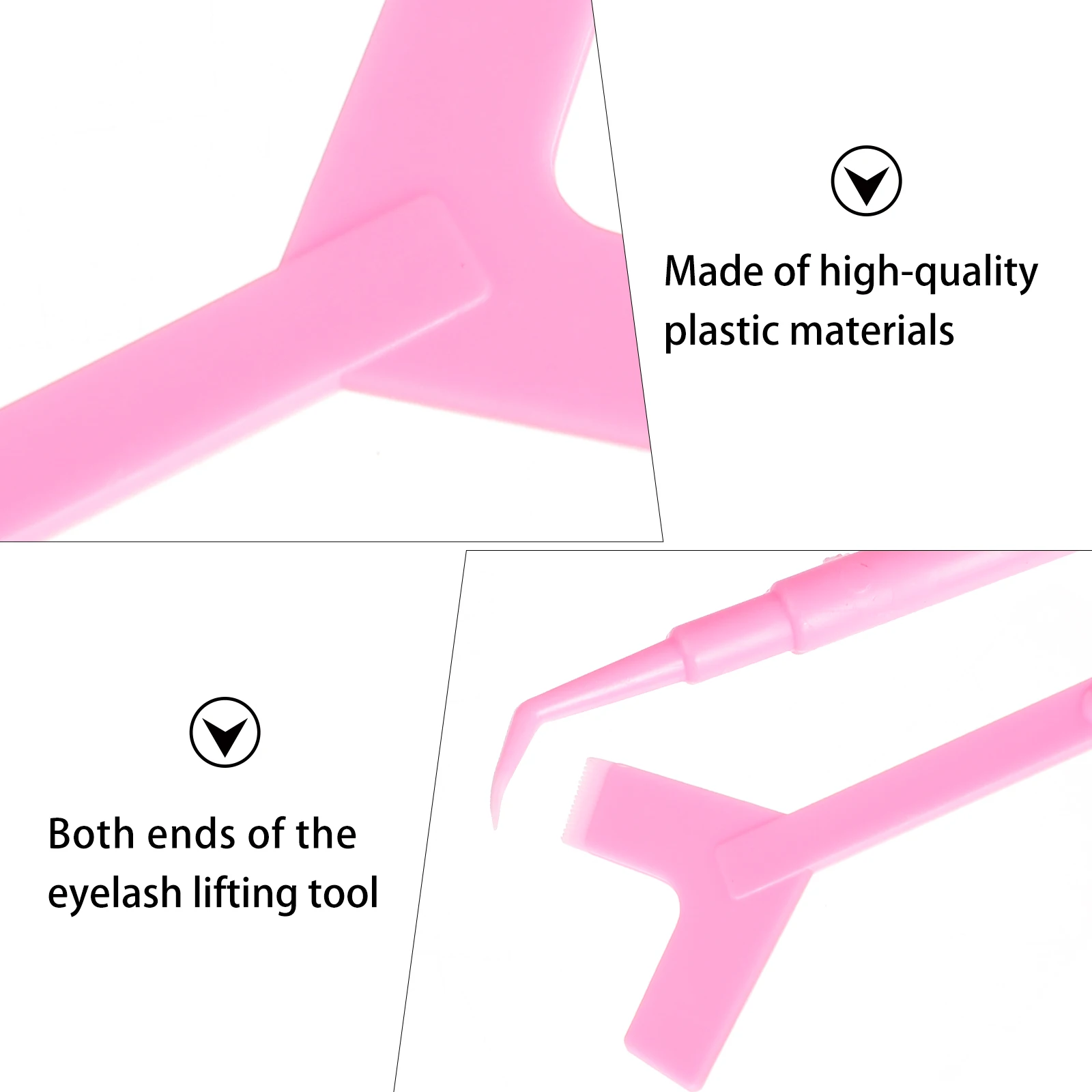 

10pcs False Eyelash Tool Reusable Durable Pink Comb Brushes for Separating Comfortable Long Time Use