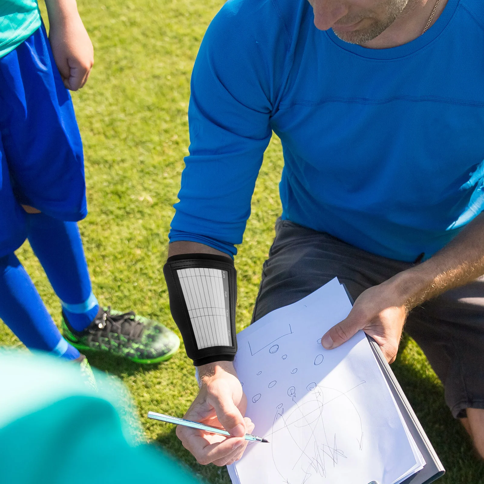 Papan permainan Quarterback tali gelang gelang Golf sepak bola Playbook hitam