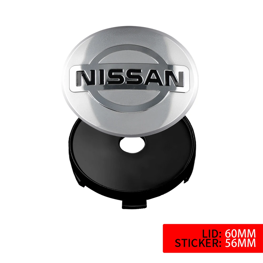 4PCS 56mm Car Wheel Center Hub Caps Tire Rim Covers Replacement Decoration For Nissan Nismo GTR Juke Versa Almera Xterra Qashqai