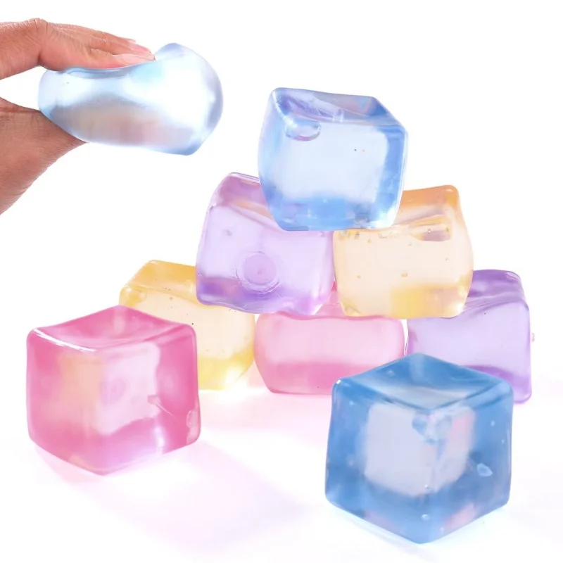 

High Density Gel Ice Cube Square Decompression Vent Toy Squishy Stress Ball Squeeze Toys Stress Relief Sensory Toy squeeze toys