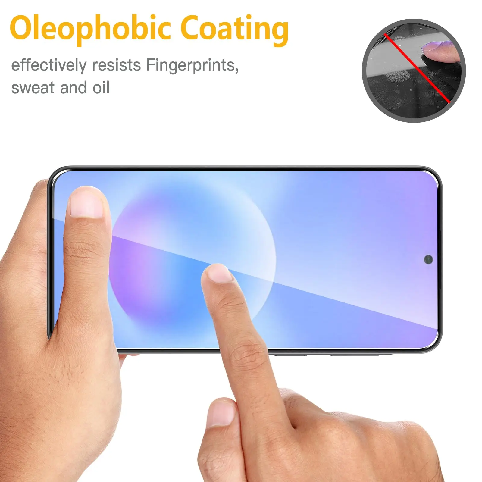 Displayschutzfolie für Samsung Galaxy A57 5G 6,7 Zoll, gehärtetes Glas, HD-Kristall-Mica, 9H, kratzfest, stoßfest, kompatibel mit Hüllen – Detail 4