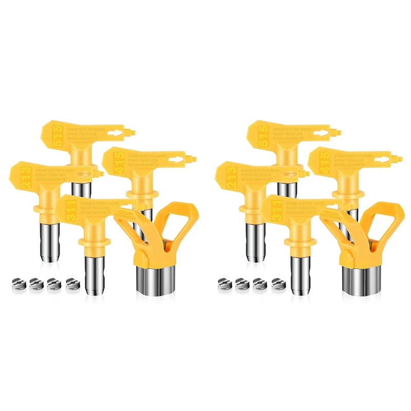 10-Piece Airless Paint Sprayer Tip Guard Nozzle Seat Replacement For Airless Spray Paint Tip Nozzle(213 311 415 515)