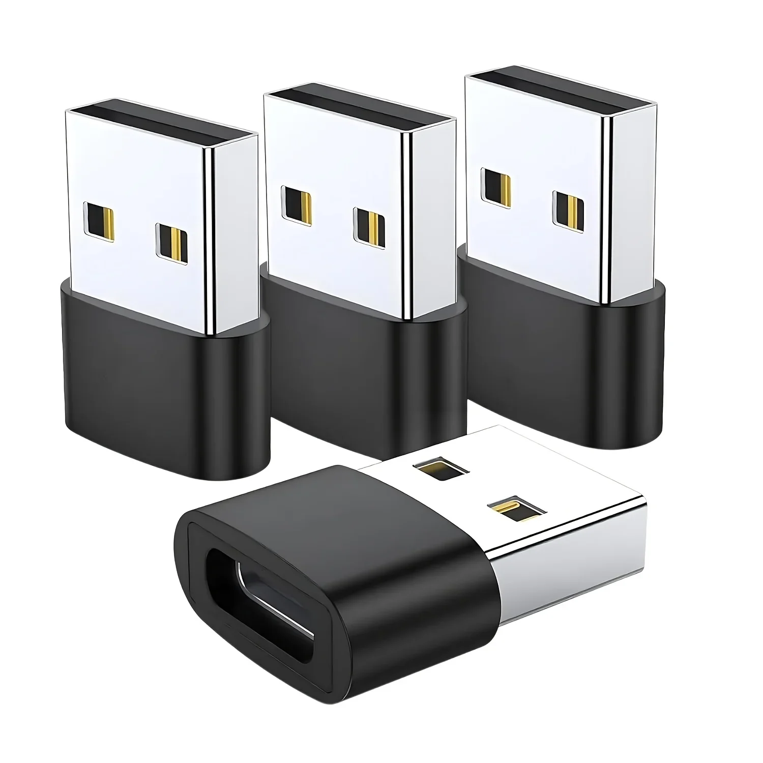 Adaptador USB para USB-C, USB-C Fêmea para USB Macho, Carregamento Rápido e Conversor OTG, Compatível com iPhone 1/14/13/12/11 Pro Max Plus