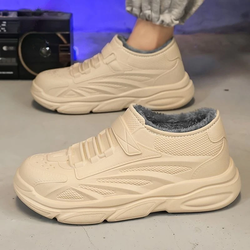 

Мужские непромокаемые зимние ботинки на флисовой подкладке, утепленные нескользящие уличные зимние ботинки, теплые модные непромокаемые сапоги для холодной погоды