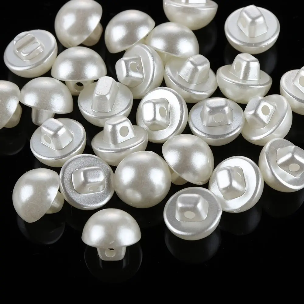 50PCS 10mm Garment Decorative Crafts DIY Sewing Pearl Buttons Clothing Dress Accessories Scrapbooking