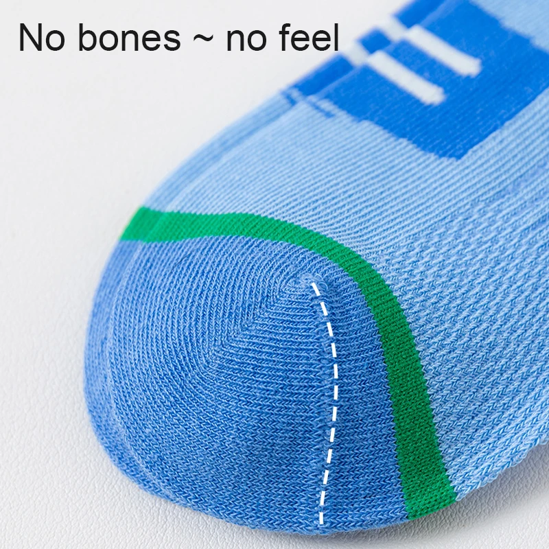5 Paar Kindersocken Jungen Sport Midtube Socken Atmungsaktives Mesh Sport Kindersocken Laufen Radfahren Socken für Kinder