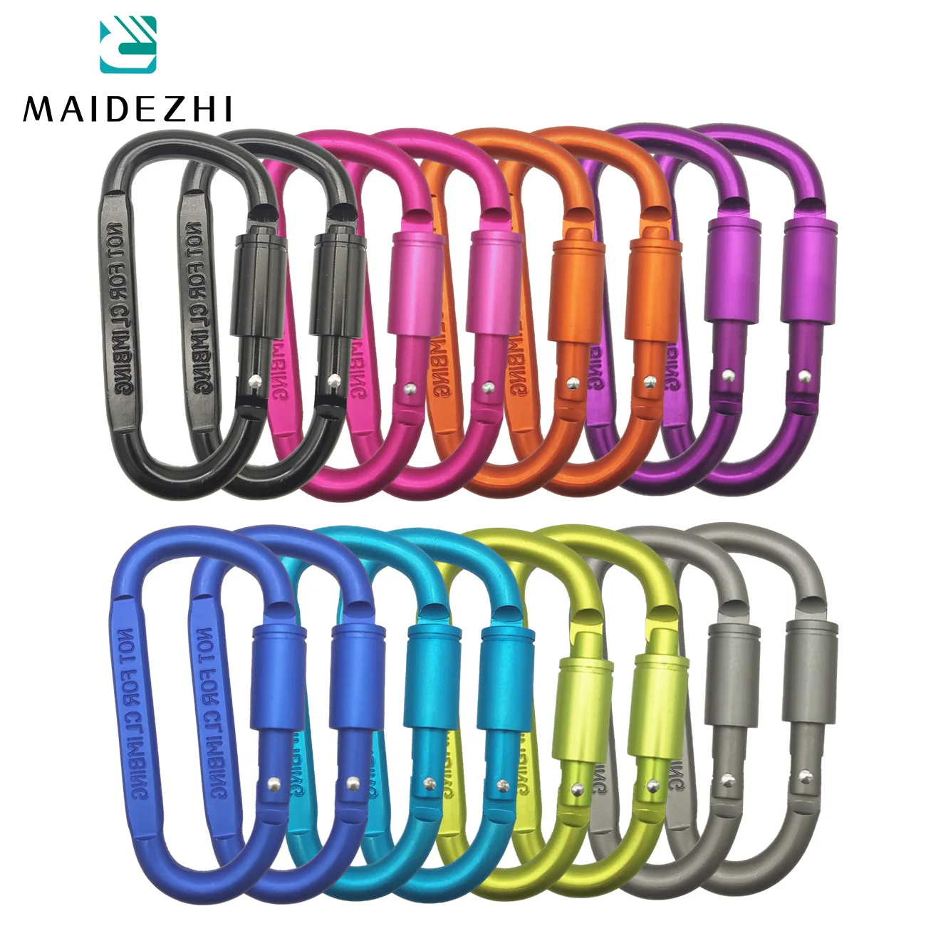 4 pcs Climbing Carabiner Aluminum Snap Hook ,Carabiner, D-Ring Key Chain Clip Keychain Hiking Camp Outdoor Climbing Equipment