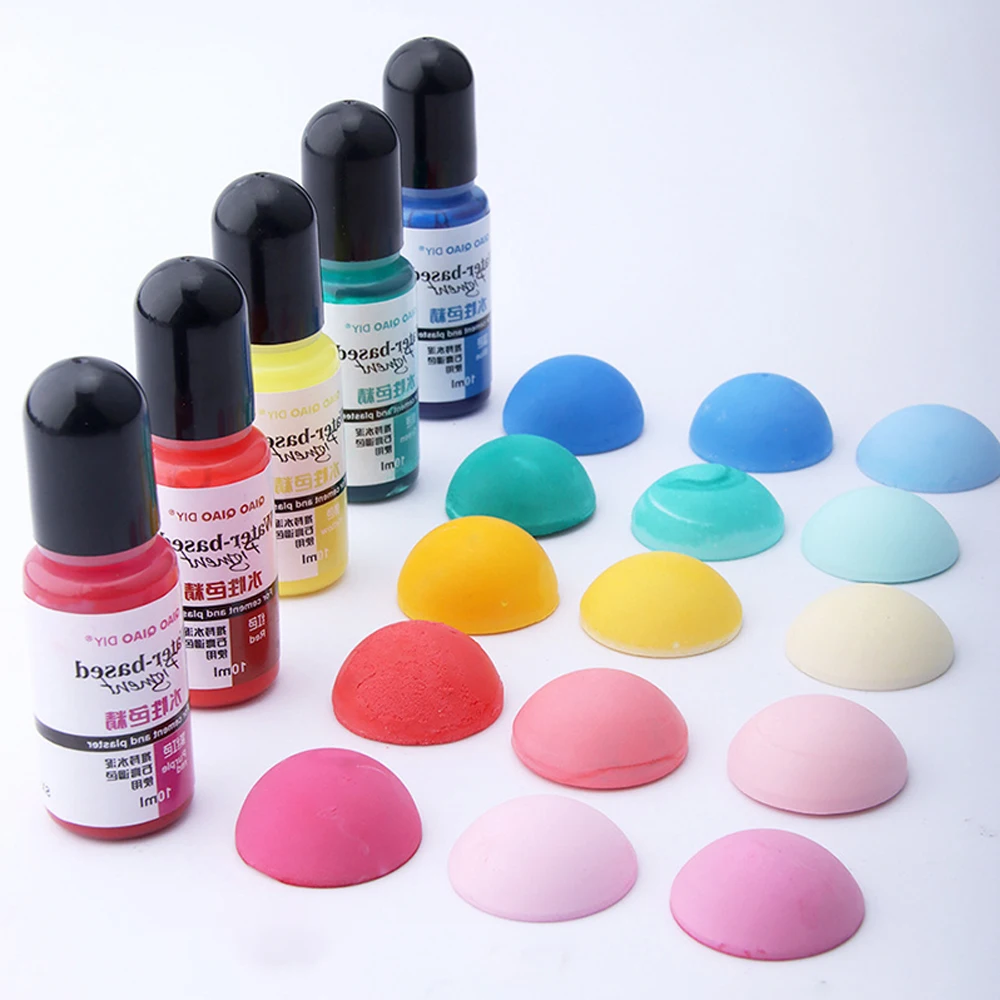 12 Colors 10ml Gypsum Cement Coloring Planter Pigment Gypsum Powder Color Concentrate Concrete Cement Plaster Making Supplies