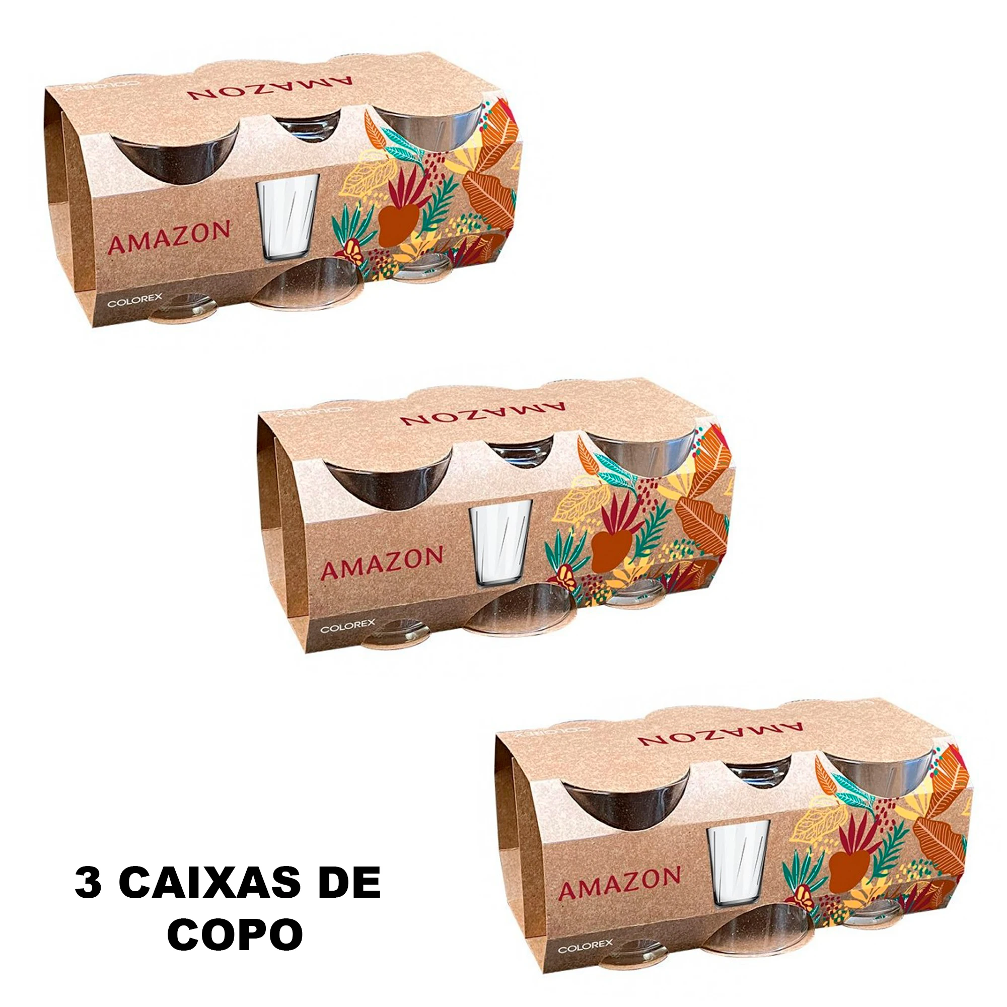 KIT 3 CUP GAME AMAZON 190ML 6PC 6179 NADIR FIGUEIREDO