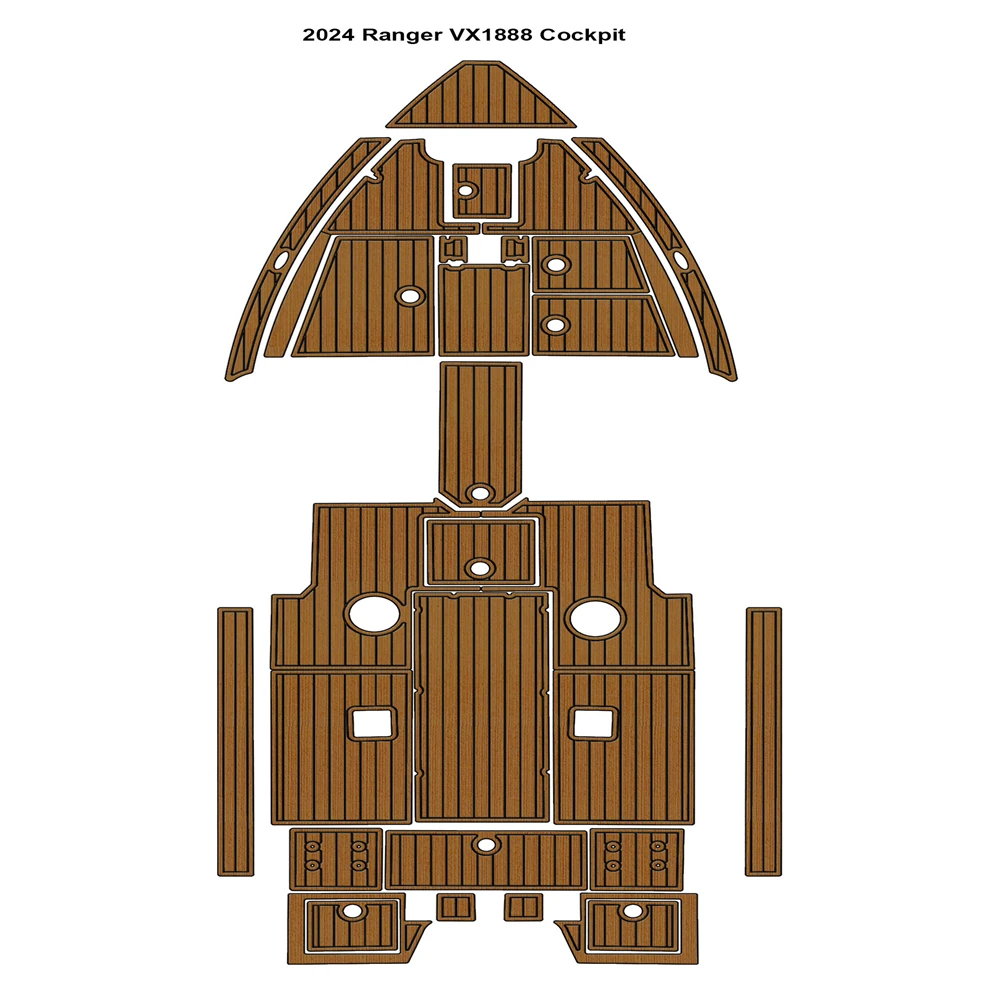 

2024 Ranger VX1888 Cockpit Boat EVA Teak Deck Faux Foam Floor Mat Pad SeaDek MarineMat Style Self Adhesive