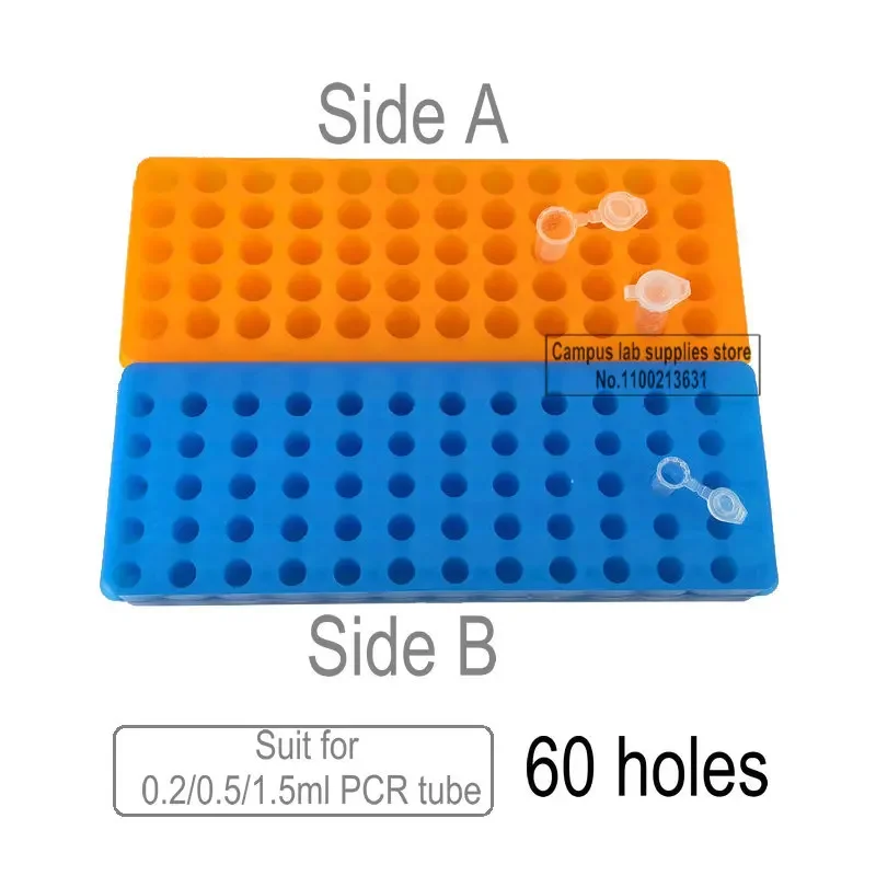 1pcs 0.5/1.5/2ml Lab Double-sided Used Plastic Centrifugal Tube Rack 24/32/48/60/80/96holes PCR Tube Holder