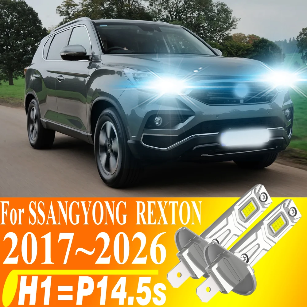 

2pcs H1 P14.5s LED Car Headlight Bulb 12V White Turbo Auto Diode Fog Lamp High Power Super Bright For SSANGYONG REXTON 2017~2026