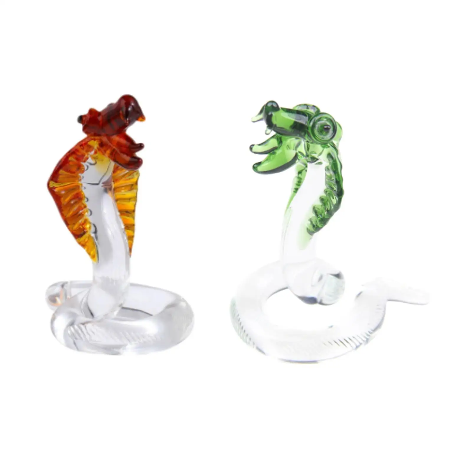 زخرفة تمثال ثعبان صغير زجاجي، 2025 سنة صينية لتزيين الثعبان