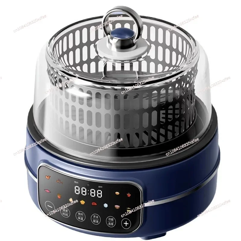 Multifunctional integrated pot steaming rice air fryer household large-capacity split frying pan multi-purpose