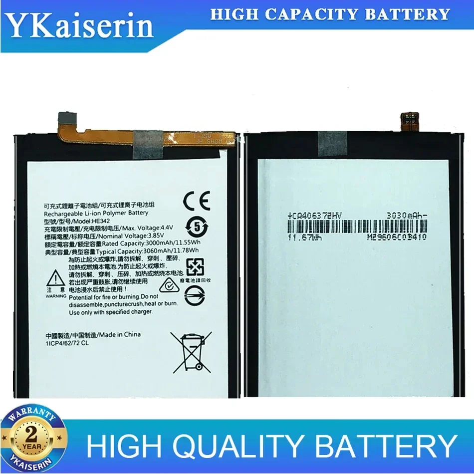 HE342  Battery For Nokia X6 2018 6.1 Plus TA-1099 X5 TA-1109 5.1 Plus HE 342 Bateria NokiaX6 TA 1099  + Free tool