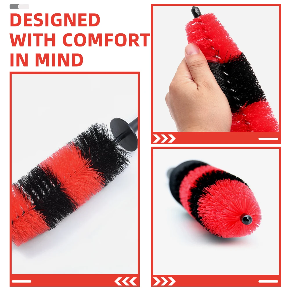 

Hub Cleaning Wheel Scrub Car Wash Detergent Detailing Tire Work Rim Cleaner Vehicle Brush Soft Bristles Sturdy Material Comfort