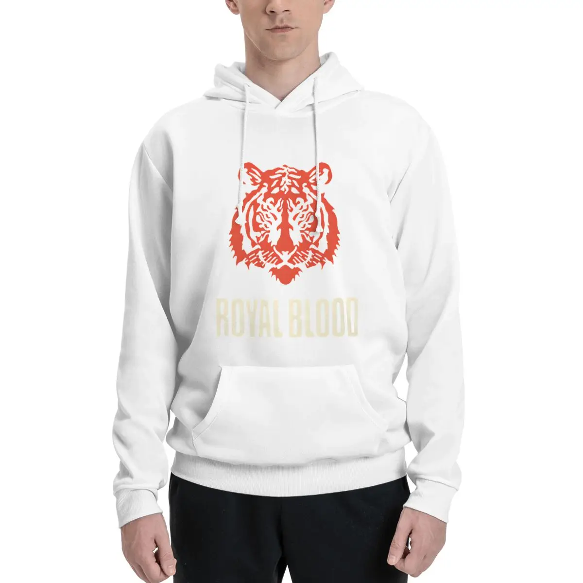 Sudadera con capucha de poliéster de sangre real para hombre, suéter cálido, colores Dif, lindo loro en espejo, tallas