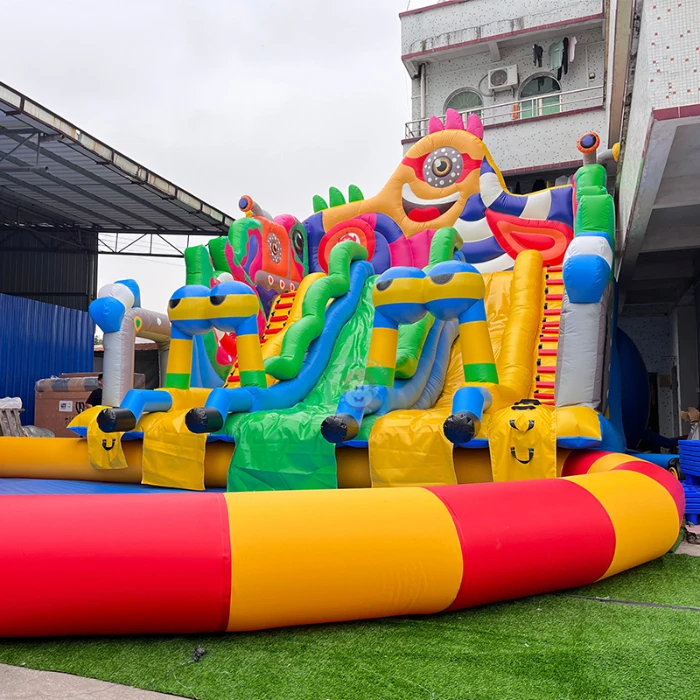 New Design Inflatable Wet Dry Commercial Water Slide  Inflatable Water Slide and Pool