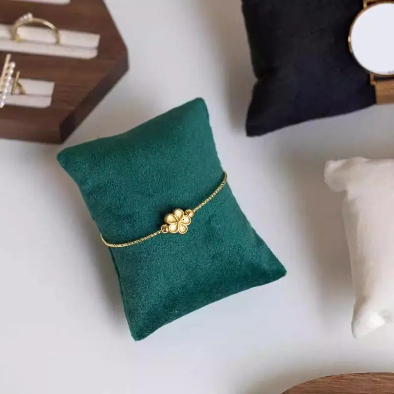 

31BB Фланелевые подушки-органайзеры для ювелирных изделий Браслет для хранения Длинный серый набор для демонстрации