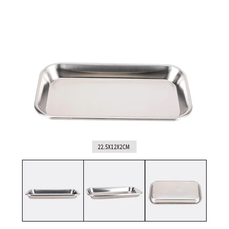 

Нержавеющая сталь хирургический медицинский стоматологический лоток для хранения лабораторных инструментов лоток высокого качества лотки для хранения татуировок 1 шт.