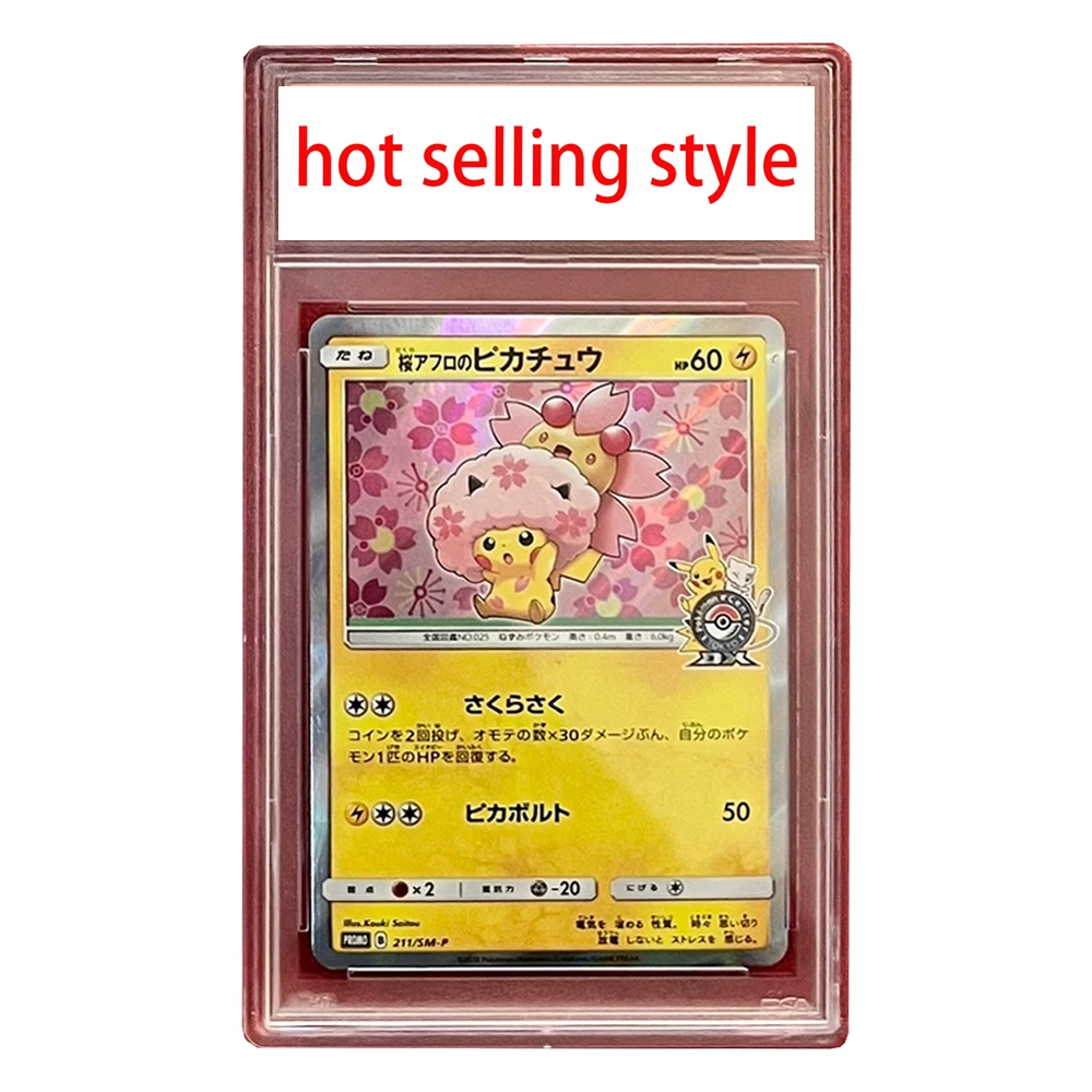 Diy Ptcg Cherry Blossoms Copy Version Rating Card Collection Card Refraction Color Flash Classic Ptcg Anime Card Gift Toys