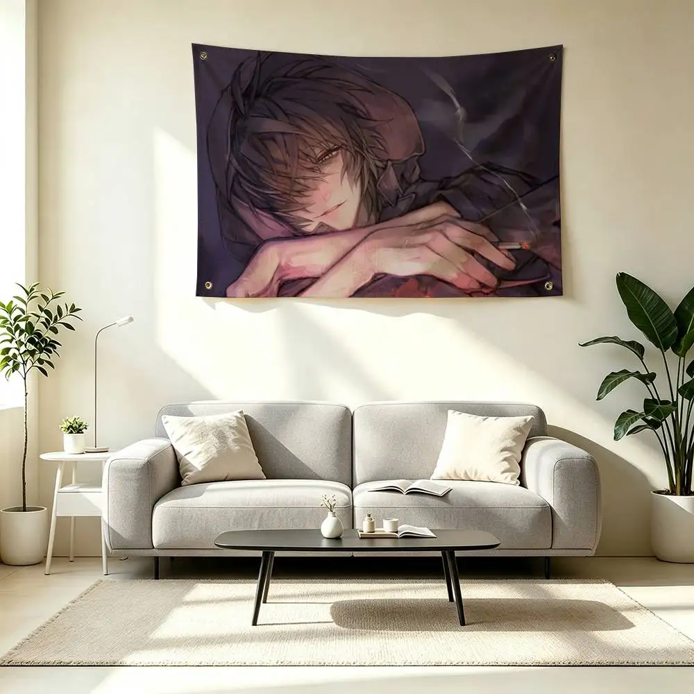 S-Slow Damage BL Visual Novel  Flags Wall Hanging Tapestry Outdoor Garage Room Decorative flag Background Blanket