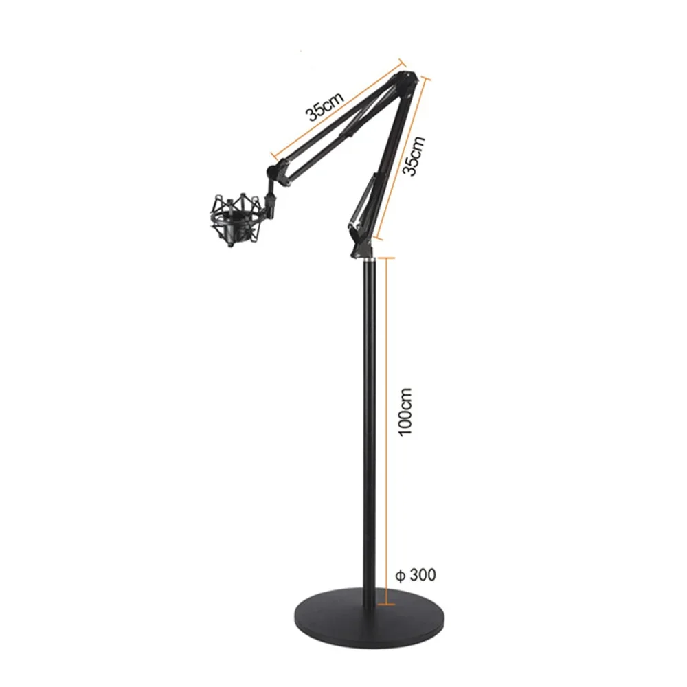 Arm For Mic Adjust Microphone Arm Stand Floor Standing Suspension Boom Mic Stand For Recording Microphone