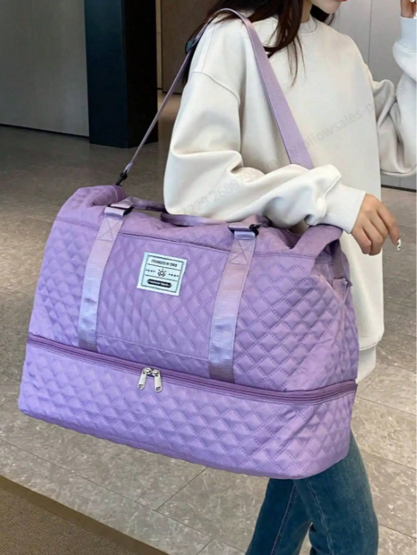Unisex Multi-Purpose Large Capacity Gym And Travel Totes With Dry And Wet Compartments & Double Side Pockets, Great Christmas Gift, Cross-Body Bags