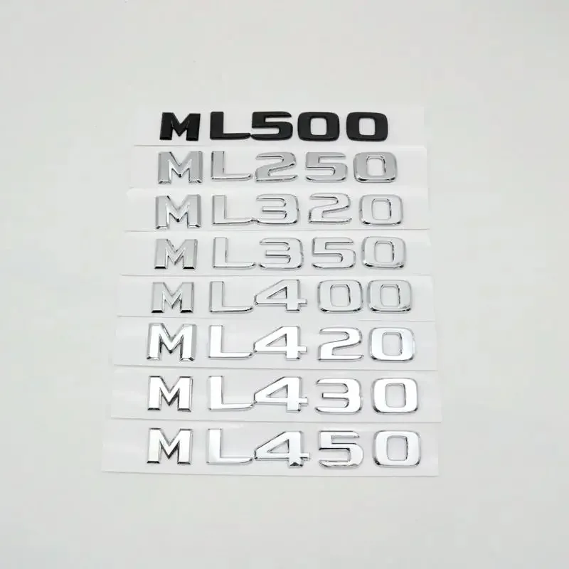 2017-2023 For W163 W164 W166 ML63 ML55 ML250 ML320 ML350 ML420 ML450 ML500 ML550 Car Trunk Letters Badge Stickers Auto Logo